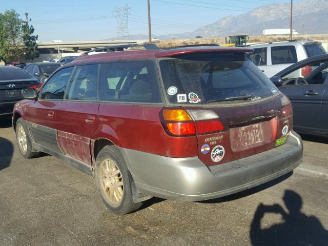 4S3BH895337642335 - 2003 SUBARU LEGACY OUT MAROON photo 3