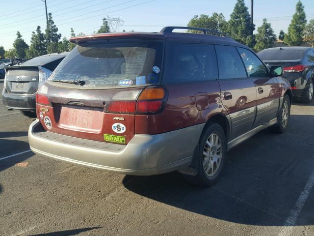 4S3BH895337642335 - 2003 SUBARU LEGACY OUT MAROON photo 4