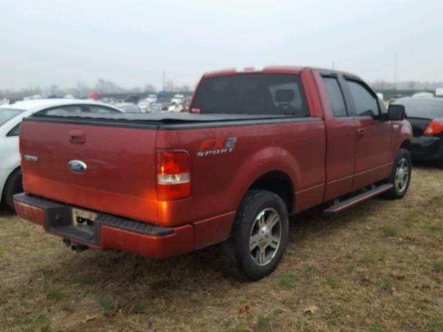 1FTPX12V97KD24488 - 2007 FORD F150 RED photo 4