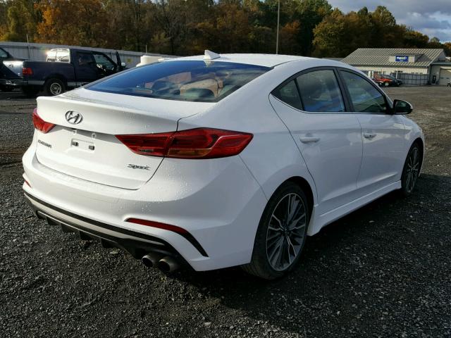 KMHD04LB1JU589250 - 2018 HYUNDAI ELANTRA SP WHITE photo 4