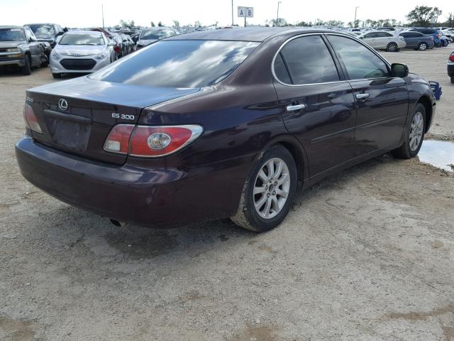 JTHBF30G420058751 - 2002 LEXUS ES MAROON photo 4