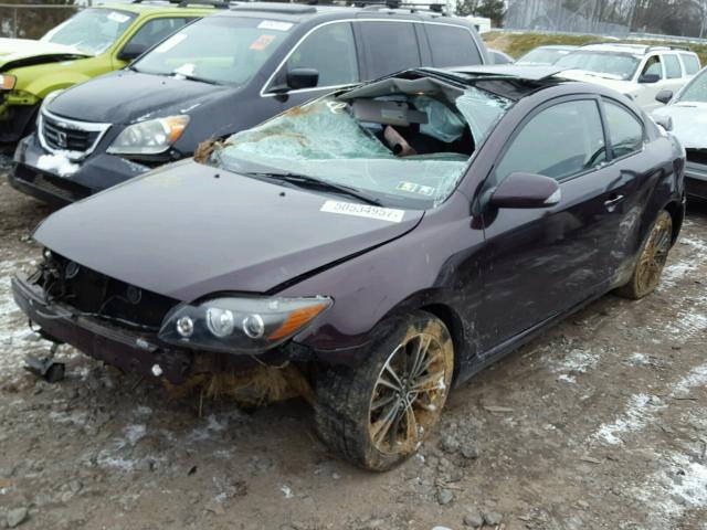 JTKDE3B71A0318430 - 2010 SCION TC BURGUNDY photo 2