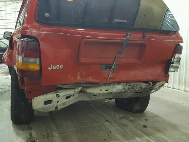 1J4GZ58S8VC523497 - 1997 JEEP GRAND CHER RED photo 9