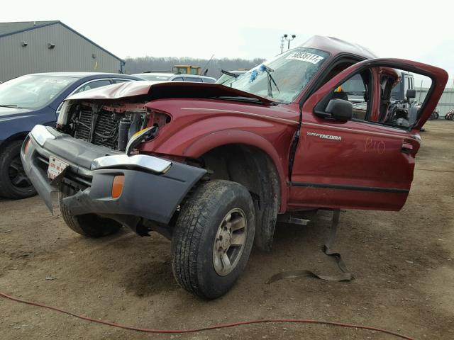 4TASM92N7WZ138225 - 1998 TOYOTA TACOMA XTR RED photo 2