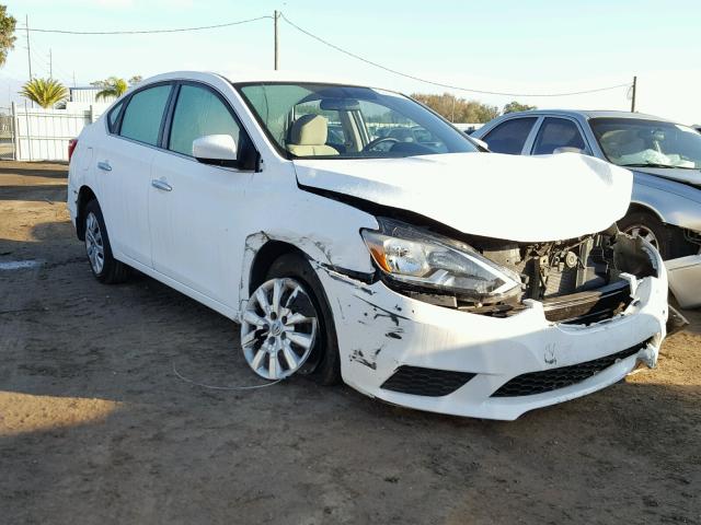 3N1AB7AP2GY325464 - 2016 NISSAN SENTRA S WHITE photo 1