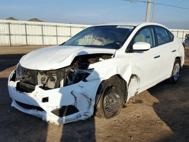 3N1AB7AP2GY325464 - 2016 NISSAN SENTRA S WHITE photo 2