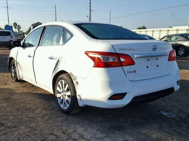 3N1AB7AP2GY325464 - 2016 NISSAN SENTRA S WHITE photo 3