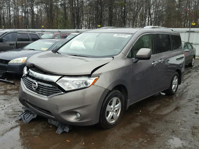 JN8AE2KP5F9127332 - 2015 NISSAN QUEST S GRAY photo 2