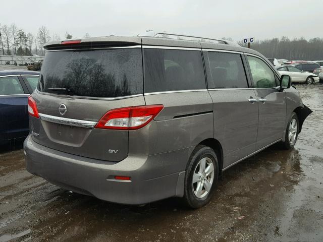 JN8AE2KP5F9127332 - 2015 NISSAN QUEST S GRAY photo 4