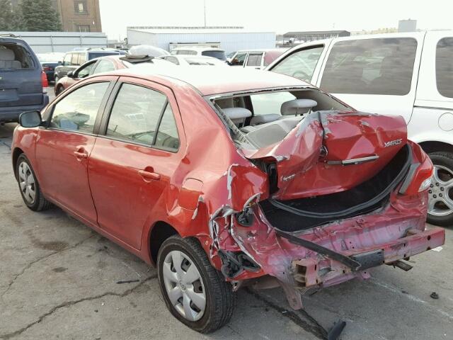 JTDBT923771140644 - 2007 TOYOTA YARIS RED photo 3