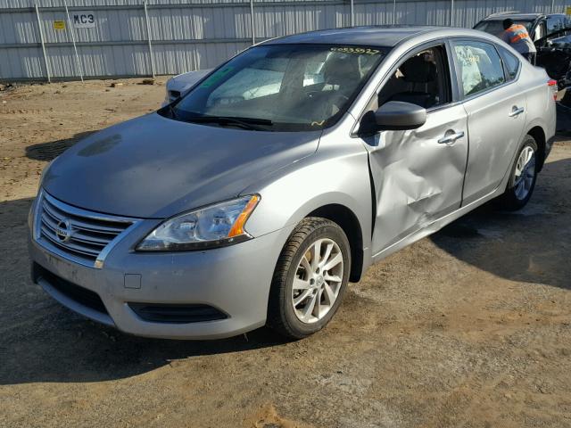 3N1AB7AP1DL750103 - 2013 NISSAN SENTRA S GRAY photo 2