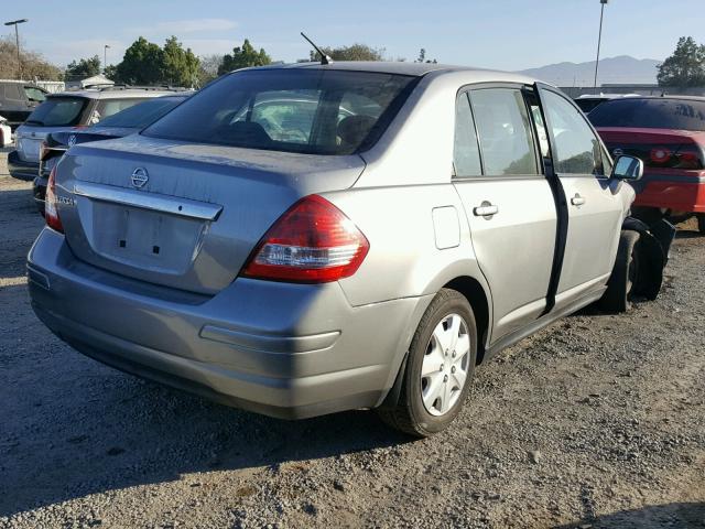 3N1BC1AP8BL424939 - 2011 NISSAN VERSA S GRAY photo 4