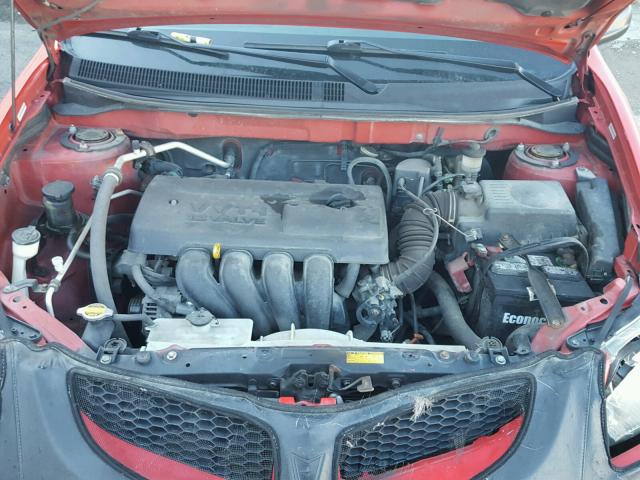 5Y2SL62884Z413128 - 2004 PONTIAC VIBE RED photo 7