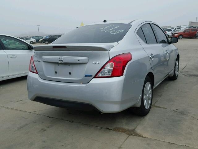 3N1CN7AP7FL929328 - 2015 NISSAN VERSA S SILVER photo 4