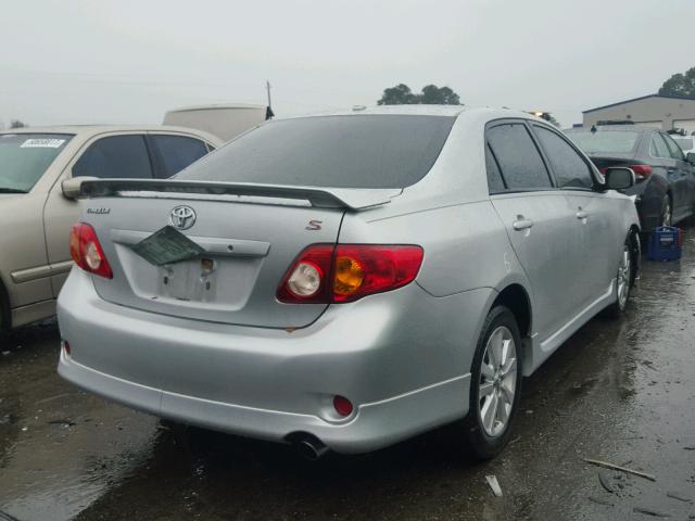 1NXBU4EE4AZ257466 - 2010 TOYOTA COROLLA BA SILVER photo 4