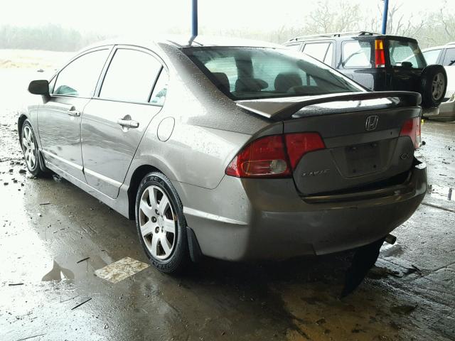 1HGFA16576L053352 - 2006 HONDA CIVIC LX GRAY photo 3