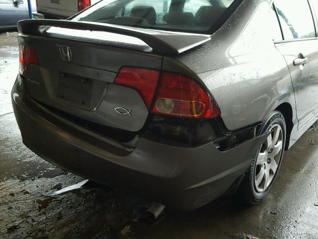 1HGFA16576L053352 - 2006 HONDA CIVIC LX GRAY photo 9