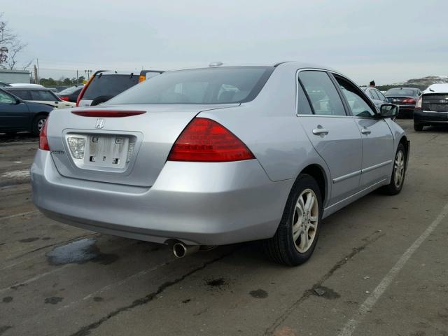 1HGCM56847A171917 - 2007 HONDA ACCORD EX SILVER photo 4