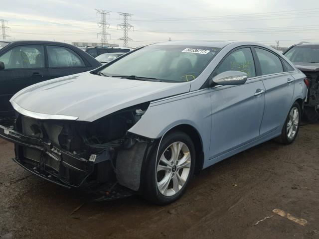 5NPEC4ACXBH261686 - 2011 HYUNDAI SONATA SE BLUE photo 2