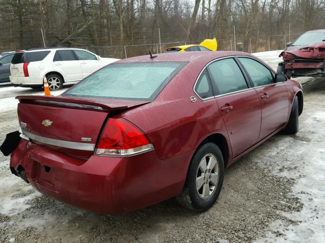 2G1WT58K181297616 - 2008 CHEVROLET IMPALA LT RED photo 4