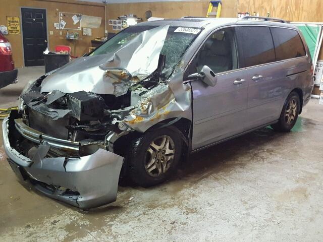 5FNRL38776B128439 - 2006 HONDA ODYSSEY EX BLUE photo 2