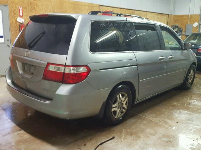 5FNRL38776B128439 - 2006 HONDA ODYSSEY EX BLUE photo 4