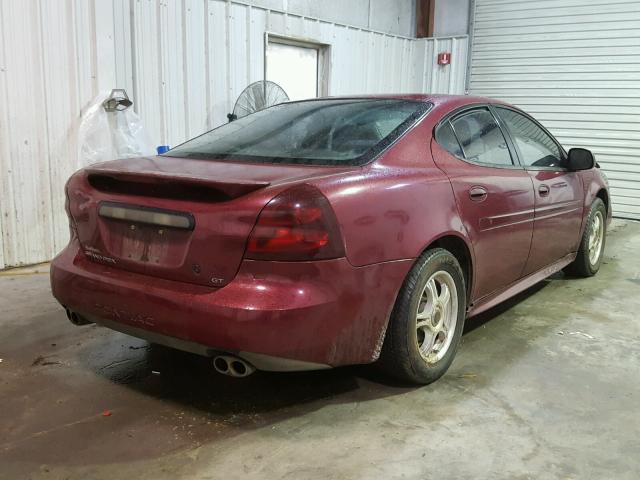 2G2WP522941150169 - 2004 PONTIAC GRAND PRIX BURGUNDY photo 4