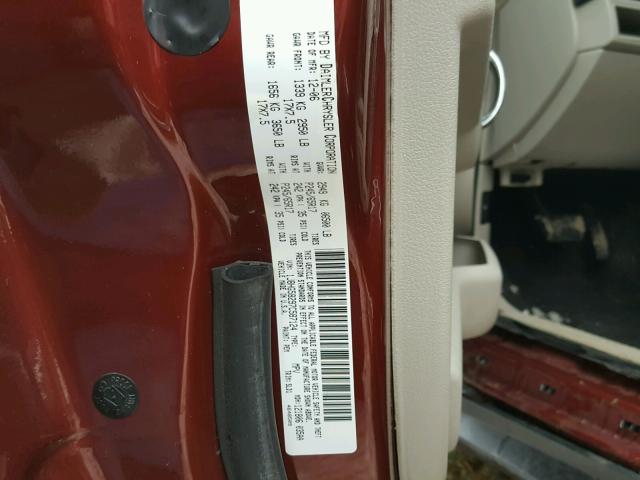 1J8HG58297C587124 - 2007 JEEP COMMANDER RED photo 10