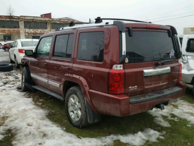1J8HG58297C587124 - 2007 JEEP COMMANDER წითელი ფოტო 3