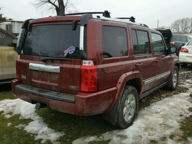 1J8HG58297C587124 - 2007 JEEP COMMANDER RED photo 4