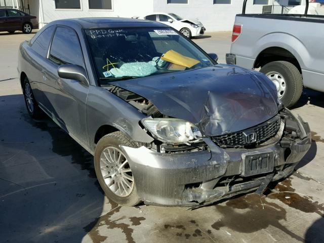 1HGEM22915L053671 - 2005 HONDA CIVIC EX GRAY photo 1