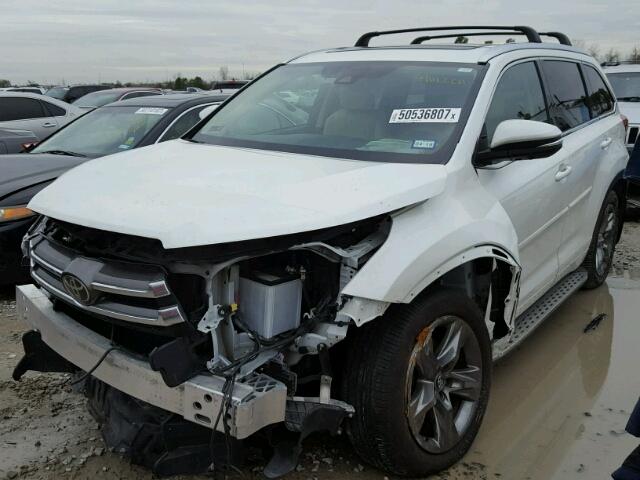 5TDDZRFH5HS416529 - 2017 TOYOTA HIGHLANDER WHITE photo 2