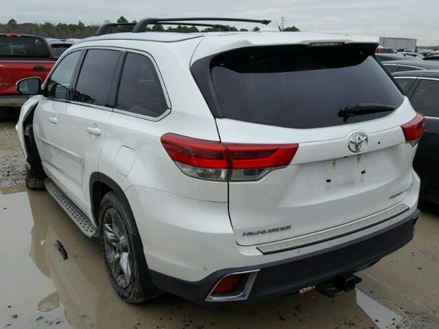 5TDDZRFH5HS416529 - 2017 TOYOTA HIGHLANDER WHITE photo 3