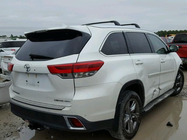 5TDDZRFH5HS416529 - 2017 TOYOTA HIGHLANDER WHITE photo 4