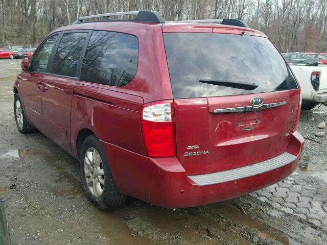 KNDMB233466032792 - 2006 KIA SEDONA EX RED photo 3