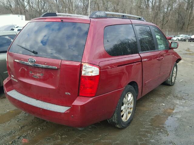 KNDMB233466032792 - 2006 KIA SEDONA EX RED photo 4