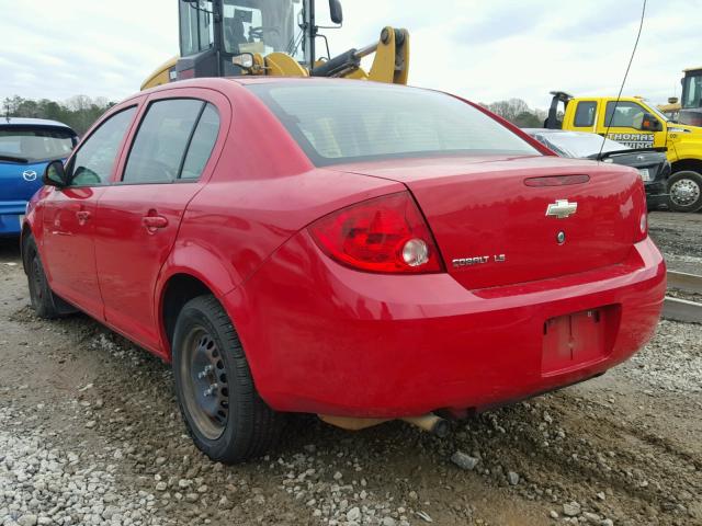 1G1AK58F487223366 - 2008 CHEVROLET COBALT LS RED photo 3