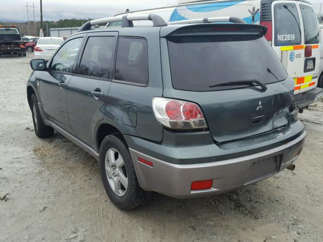 JA4LX41F24U024196 - 2004 MITSUBISHI OUTLANDER GREEN photo 3