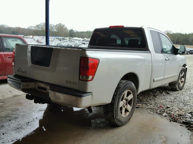 1N6AA06A24N539307 - 2004 NISSAN TITAN XE SILVER photo 4