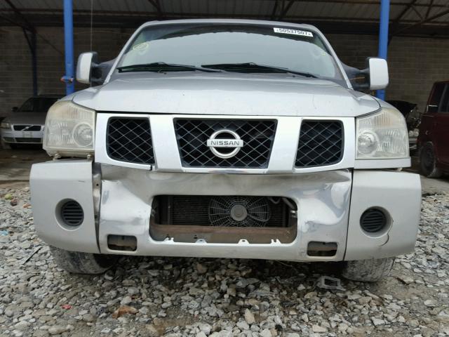 1N6AA06A24N539307 - 2004 NISSAN TITAN XE SILVER photo 9