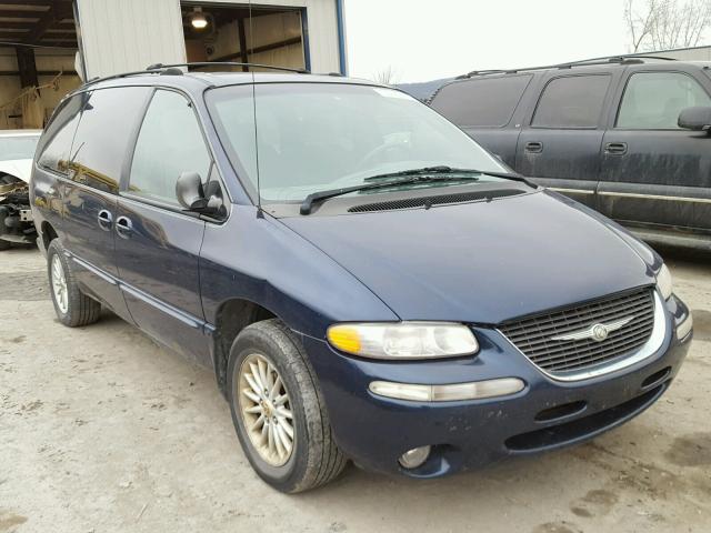 1C4GP44R4YB741603 - 2000 CHRYSLER TOWN & COU BLUE photo 1