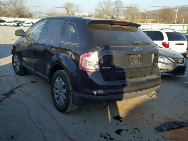 2FMDK38C37BB37143 - 2007 FORD EDGE SEL BLACK photo 3