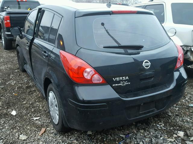 3N1BC13E87L380959 - 2007 NISSAN VERSA S BLACK photo 3