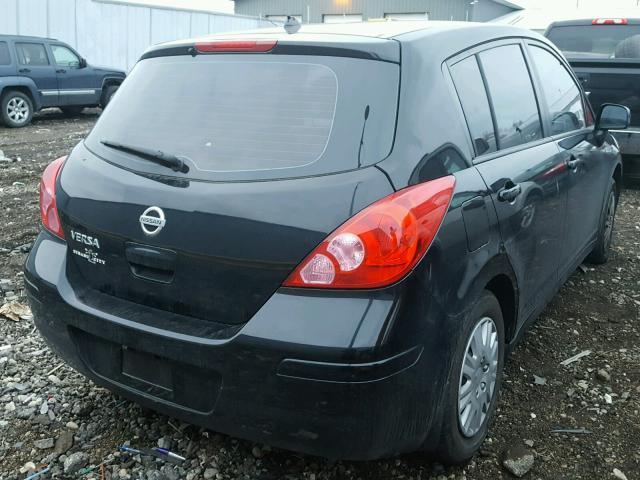 3N1BC13E87L380959 - 2007 NISSAN VERSA S BLACK photo 4