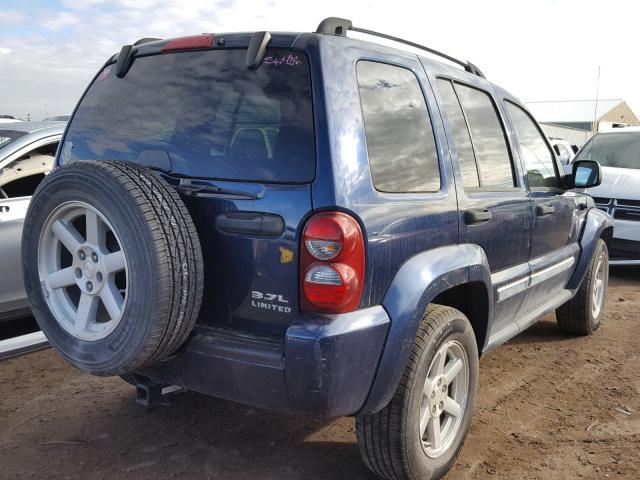 1J8GK58KX5W620590 - 2005 JEEP LIBERTY LI BLUE photo 4