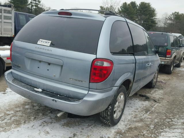 1D4GP45313B156158 - 2003 DODGE CARAVAN SP BLUE photo 4