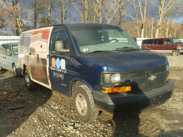 1GCGG25V731136666 - 2003 CHEVROLET EXPRESS G2 BLUE photo 1