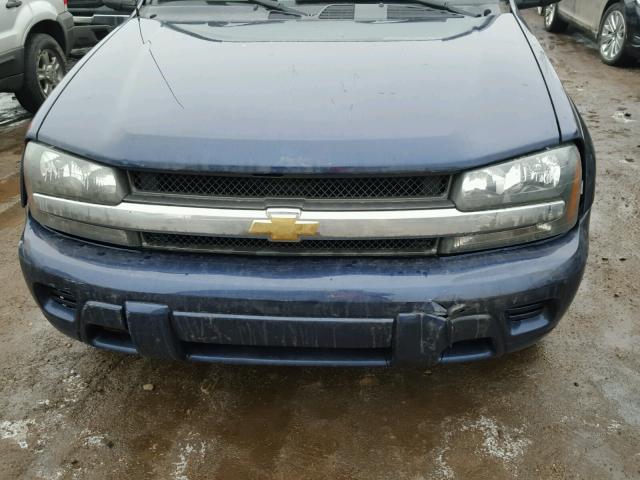 1GNDT13S872270076 - 2007 CHEVROLET TRAILBLAZE BLUE photo 9