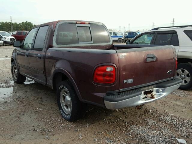 1FTRW07W91KD72362 - 2001 FORD F150 SUPER MAROON photo 3