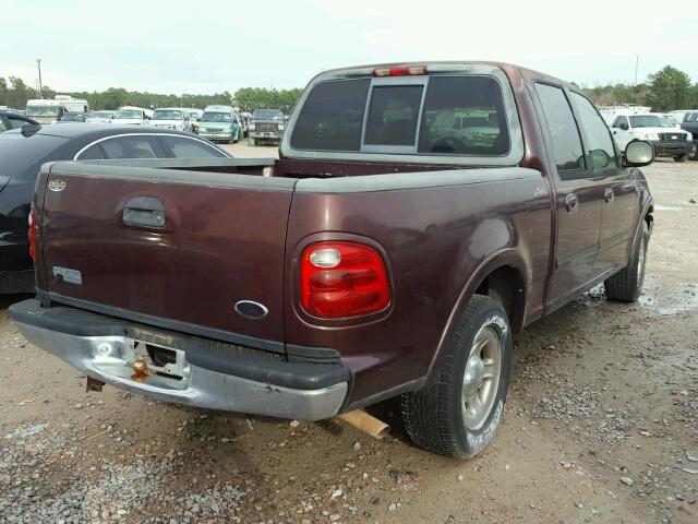 1FTRW07W91KD72362 - 2001 FORD F150 SUPER MAROON photo 4